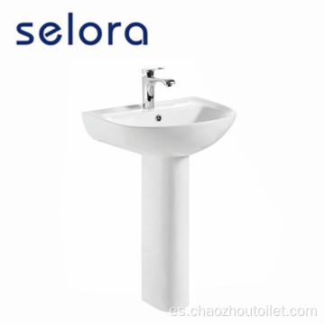 baño de dos piezas de cerámica de lavabos de pedestal de venta caliente